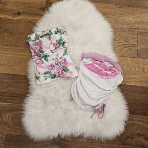 Vintage Tube Top Floral and Graphic Print Tops